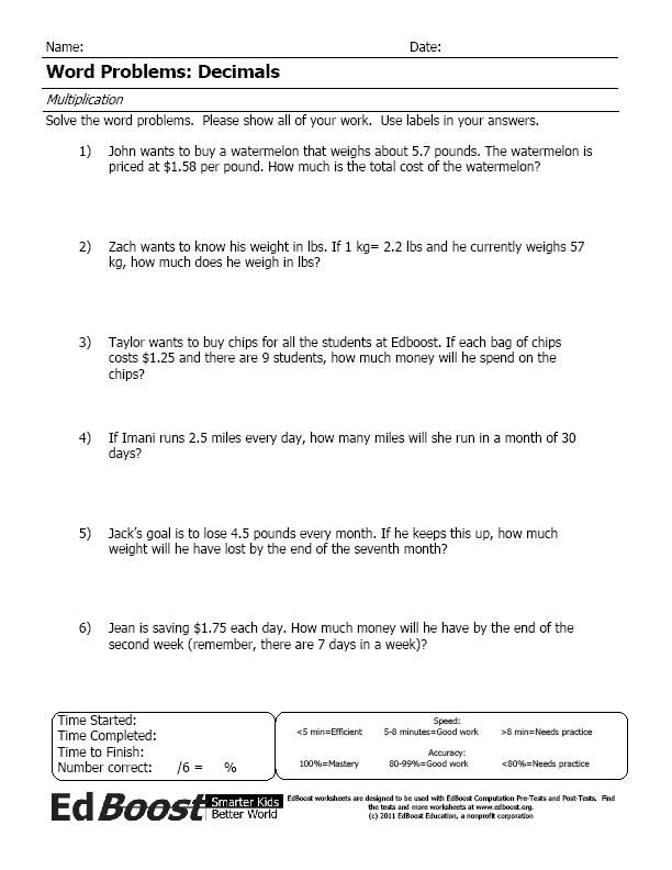 Multiplication And Division Word Problems Year 5 Worksheets